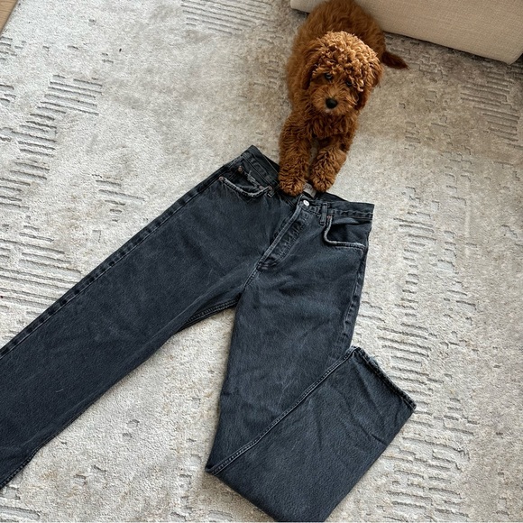 Agolde 90’s Pinch Waist in Black Tea - Picture 2 of 15